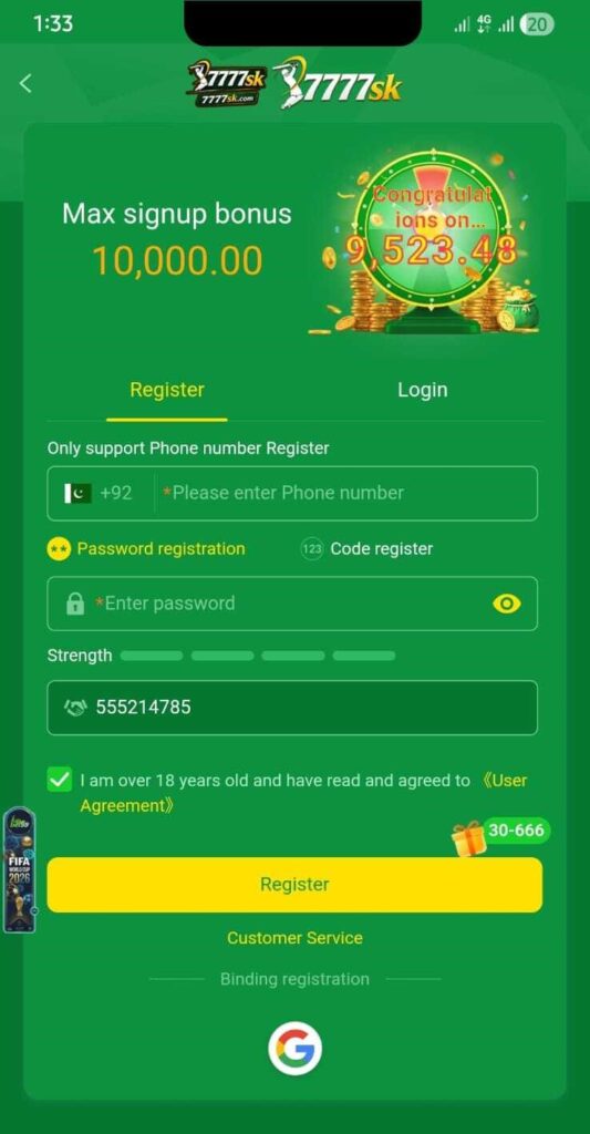 7777SK Register